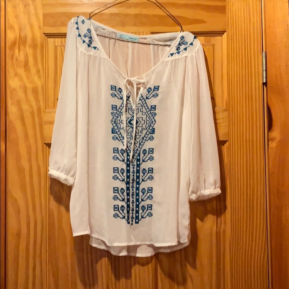 Ladies see thru blouse